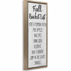Stupell Industries Fall Bucket List Casual Sign Floater Framed Art
