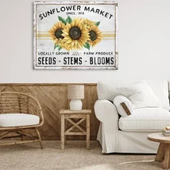 Stupell Industries Farmhouse Sunflower Market Canvas Wall Art Design by Creatif Belle
