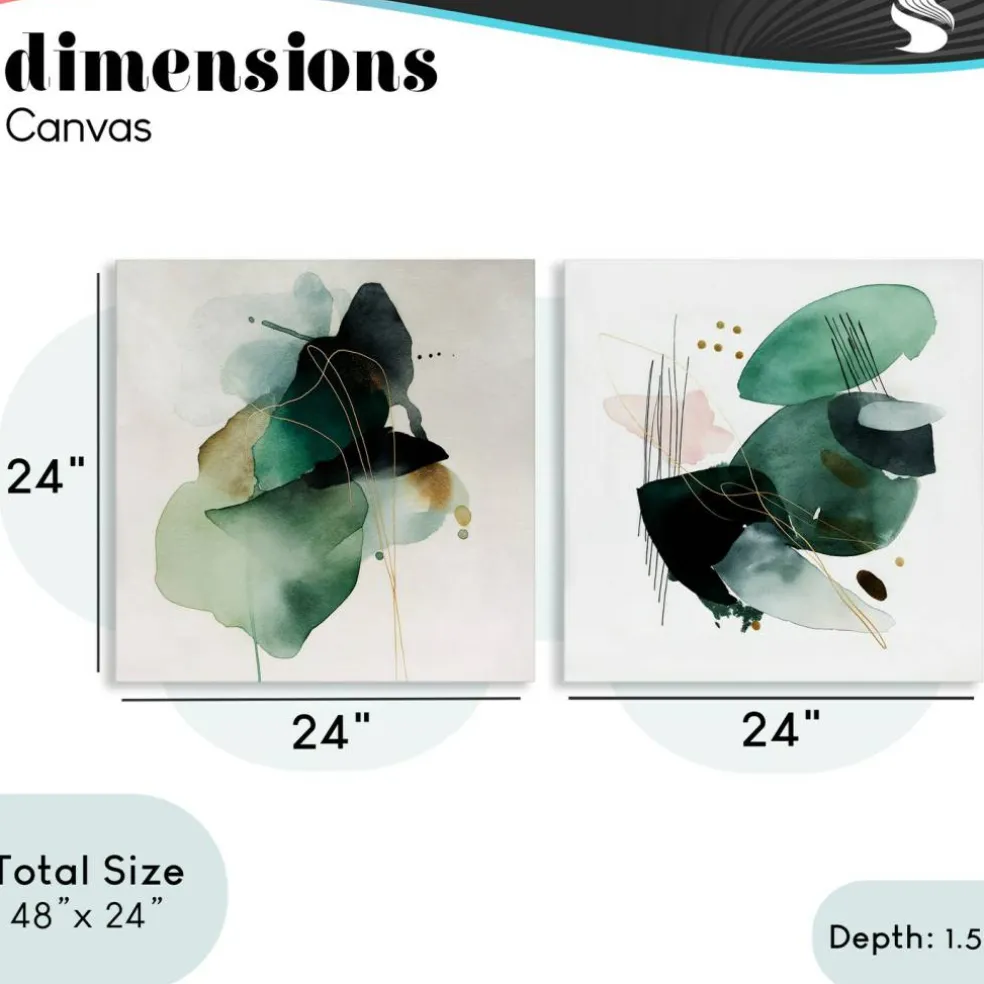 Stupell Industries Fluid Abstract Harmonies 2pc Canvas Set, design by Svetlana Aleynikova