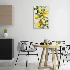 Stupell Industries Lemon Watercolor Splashes Canvas Wall Art Design by LSR Design Studio