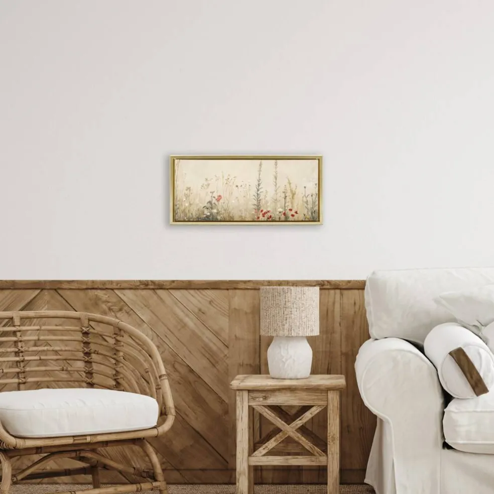 Stupell Industries Misty Meadow Flowers Floating Frame, design by Petal Prints Design