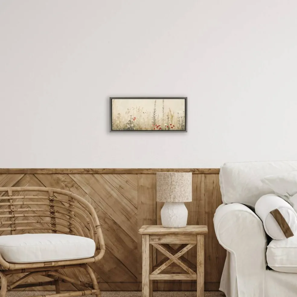 Stupell Industries Misty Meadow Flowers Floating Frame, design by Petal Prints Design