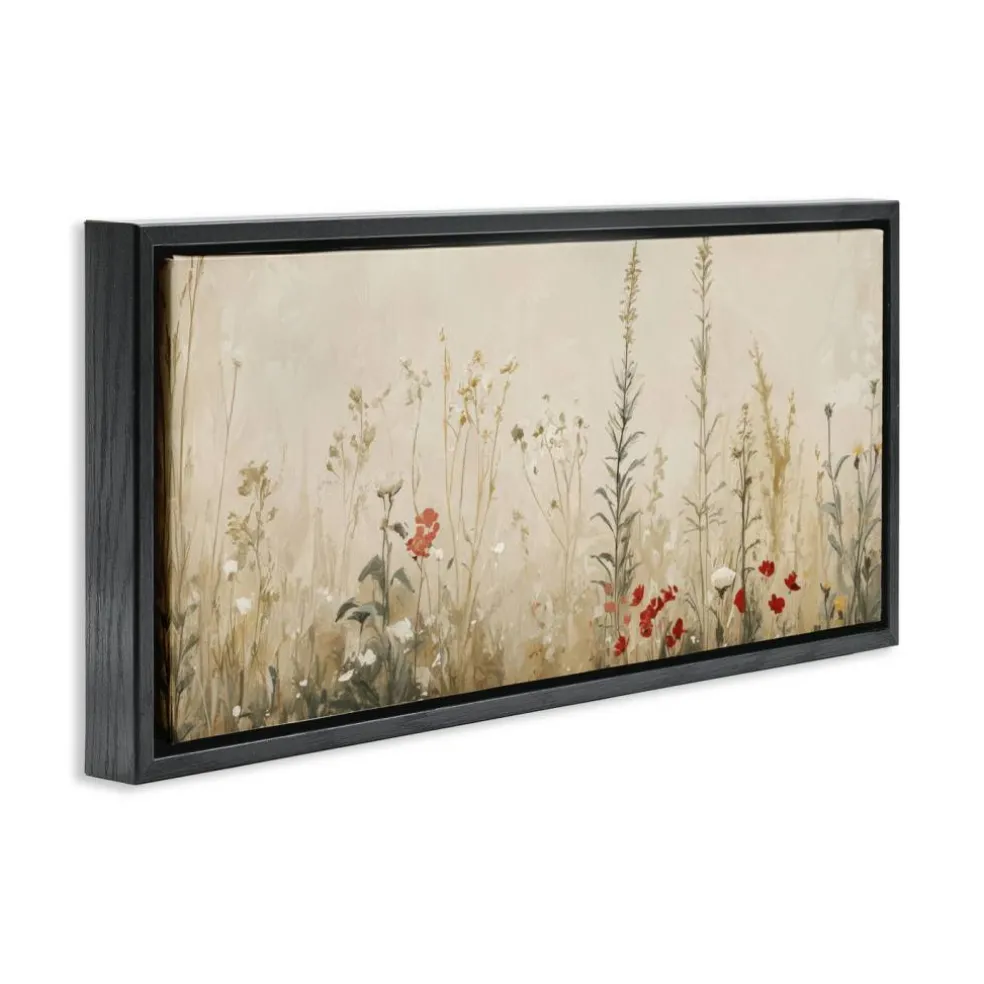 Stupell Industries Misty Meadow Flowers Floating Frame, design by Petal Prints Design