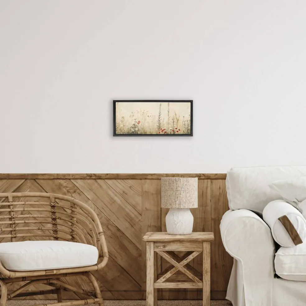 Stupell Industries Misty Meadow Flowers Floating Frame, design by Petal Prints Design