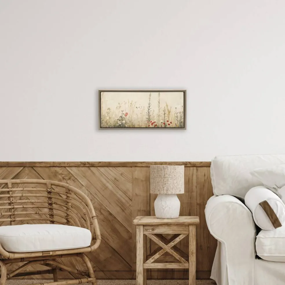 Stupell Industries Misty Meadow Flowers Floating Frame, design by Petal Prints Design