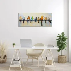 Stupell Industries Modern Birds Perched Canvas Wall Art