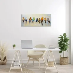 Stupell Industries Modern Birds Perched Canvas Wall Art