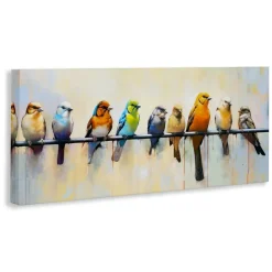 Stupell Industries Modern Birds Perched Canvas Wall Art
