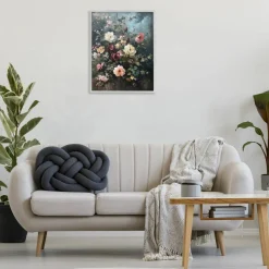 Stupell Industries Moody Dark Bouquet Framed Giclee Wall Art Design by Petal Prints Design