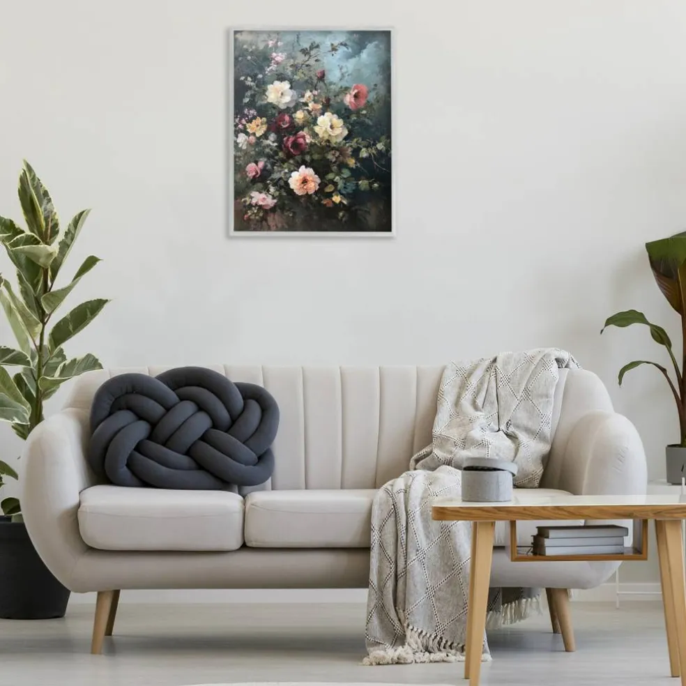 Stupell Industries Moody Dark Bouquet Framed Giclee Wall Art Design by Petal Prints Design