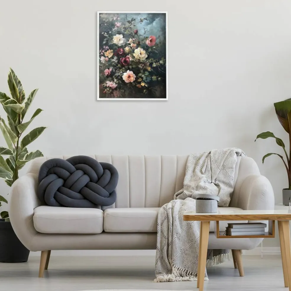 Stupell Industries Moody Dark Bouquet Framed Giclee Wall Art Design by Petal Prints Design