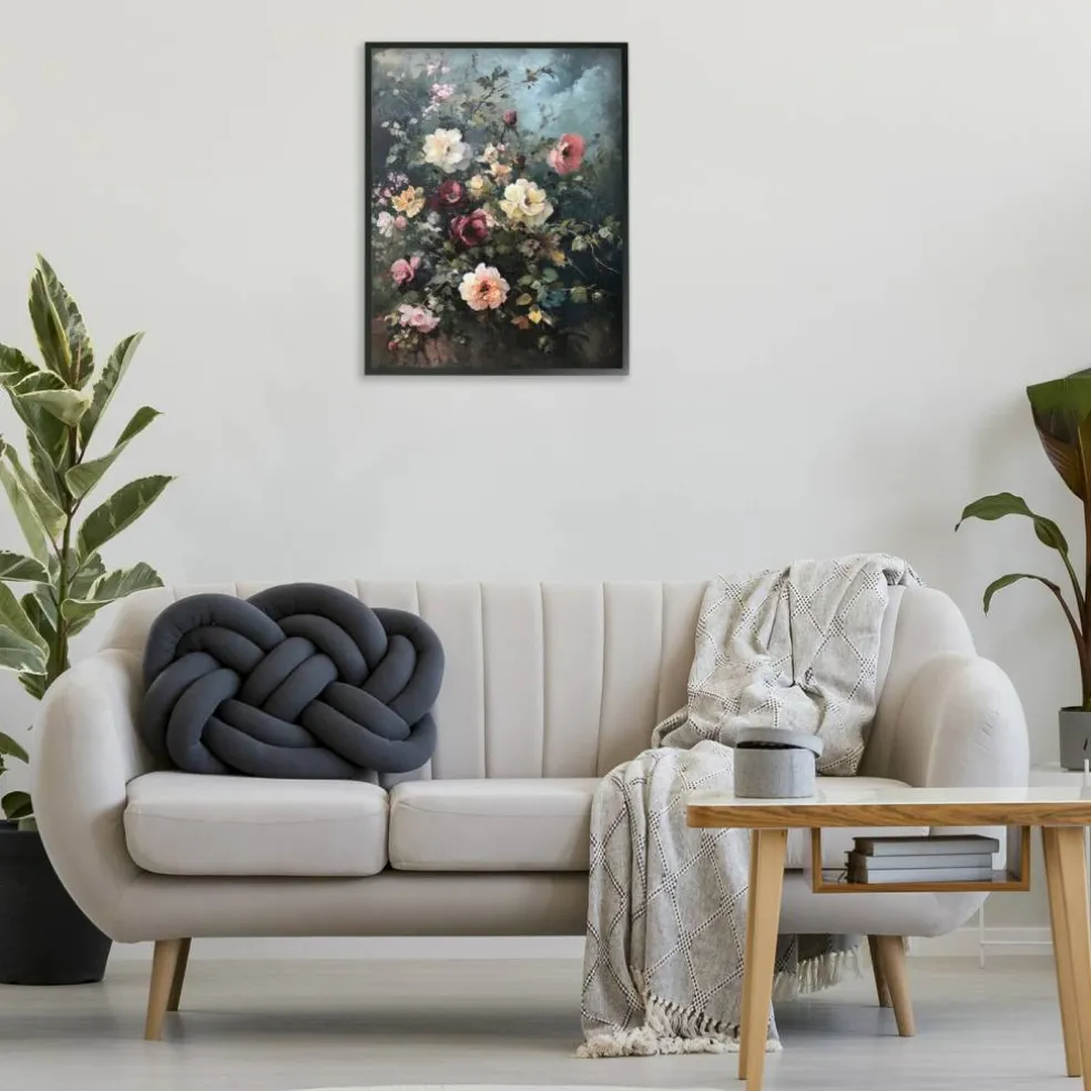 Stupell Industries Moody Dark Bouquet Framed Giclee Wall Art Design by Petal Prints Design