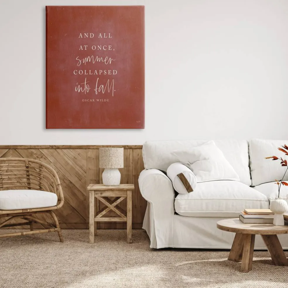 Stupell Industries Oscar Wilde Fall Quote Canvas Wall Art