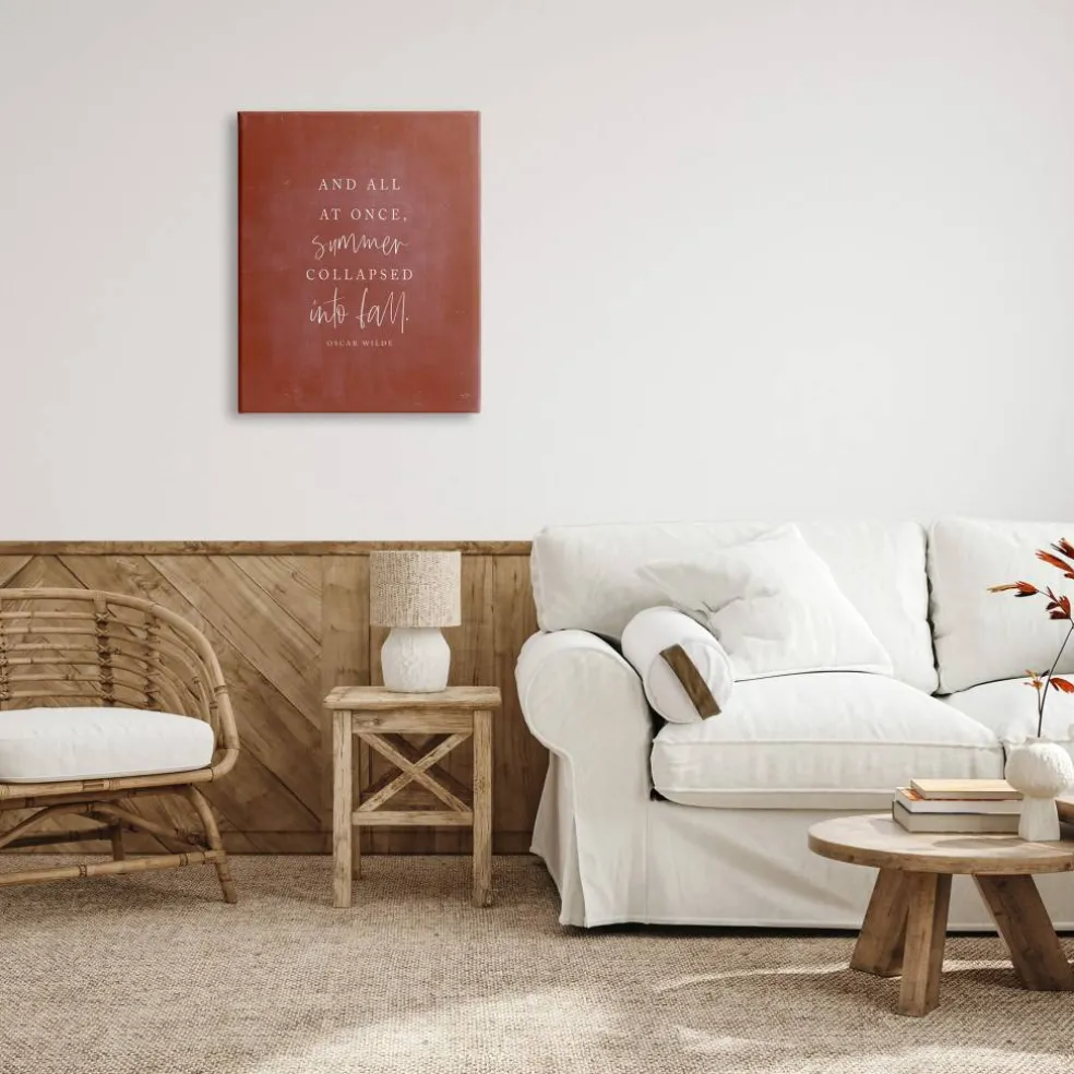 Stupell Industries Oscar Wilde Fall Quote Canvas Wall Art
