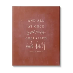 Stupell Industries Oscar Wilde Fall Quote Canvas Wall Art
