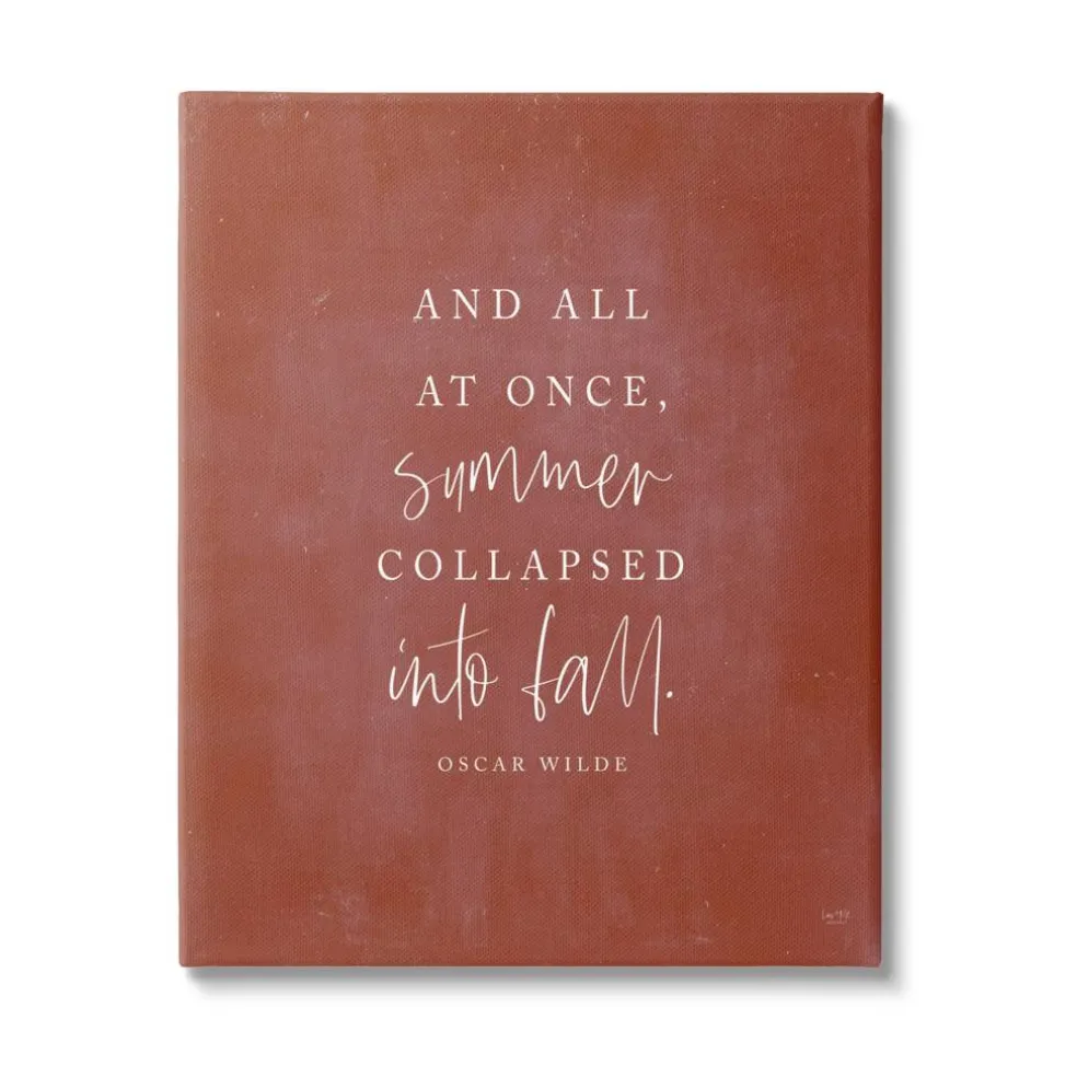 Stupell Industries Oscar Wilde Fall Quote Canvas Wall Art