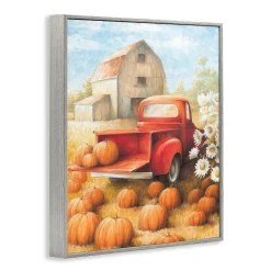 Stupell Industries Pumpkin Harvest Drop Off Framed Giclee Art