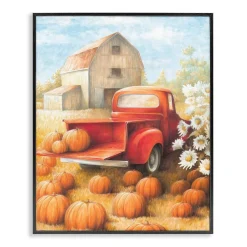 Stupell Industries Pumpkin Harvest Drop Off Framed Giclee Art