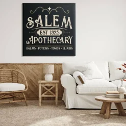 Stupell Industries Salem Apothecary Vintage Witch Sign Square Canvas Wall Art