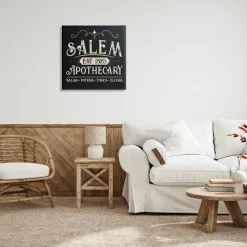 Stupell Industries Salem Apothecary Vintage Witch Sign Square Canvas Wall Art