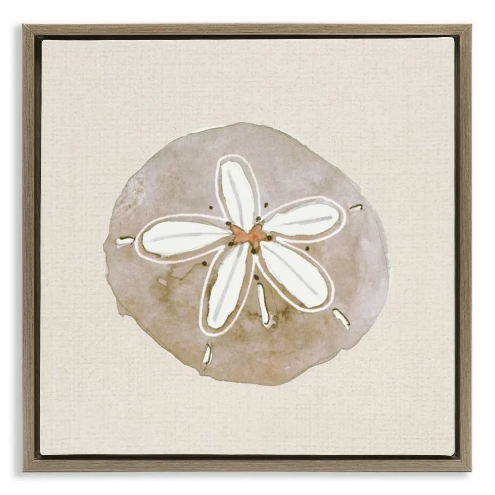 Stupell Industries Serene Beige Sand Dollar Floating Frame, design by Lanie Loreth