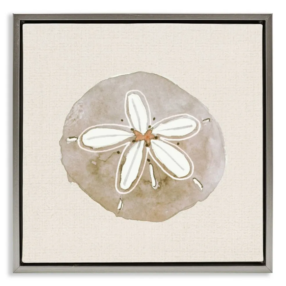 Stupell Industries Serene Beige Sand Dollar Floating Frame, design by Lanie Loreth