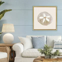 Stupell Industries Serene Beige Sand Dollar Floating Frame, design by Lanie Loreth