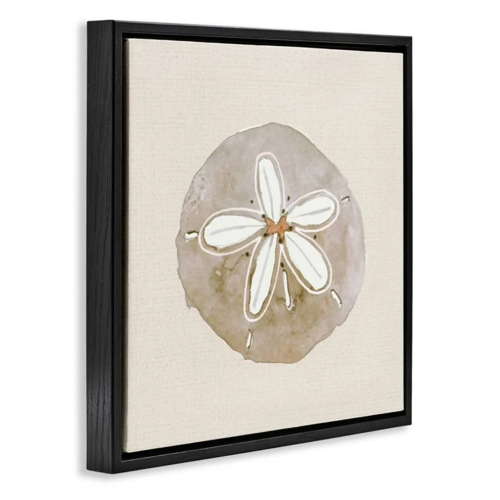 Stupell Industries Serene Beige Sand Dollar Floating Frame, design by Lanie Loreth