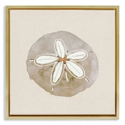Stupell Industries Serene Beige Sand Dollar Floating Frame, design by Lanie Loreth