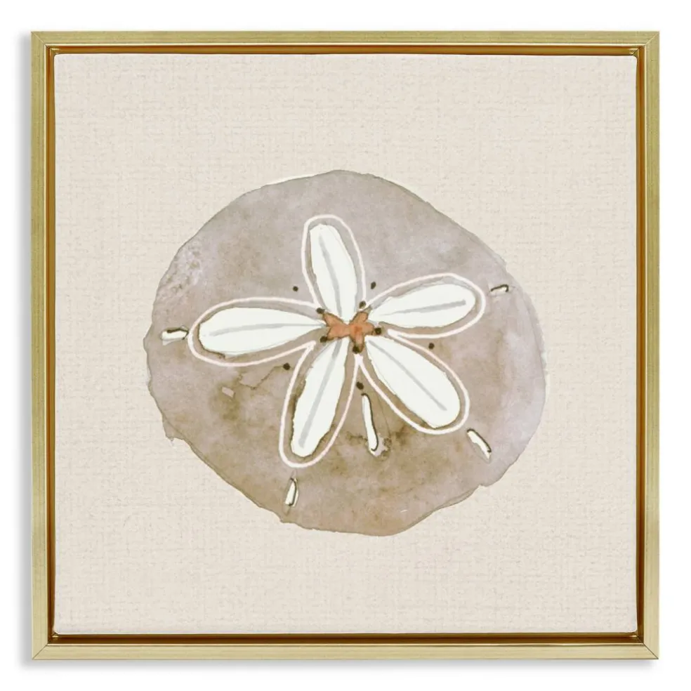 Stupell Industries Serene Beige Sand Dollar Floating Frame, design by Lanie Loreth