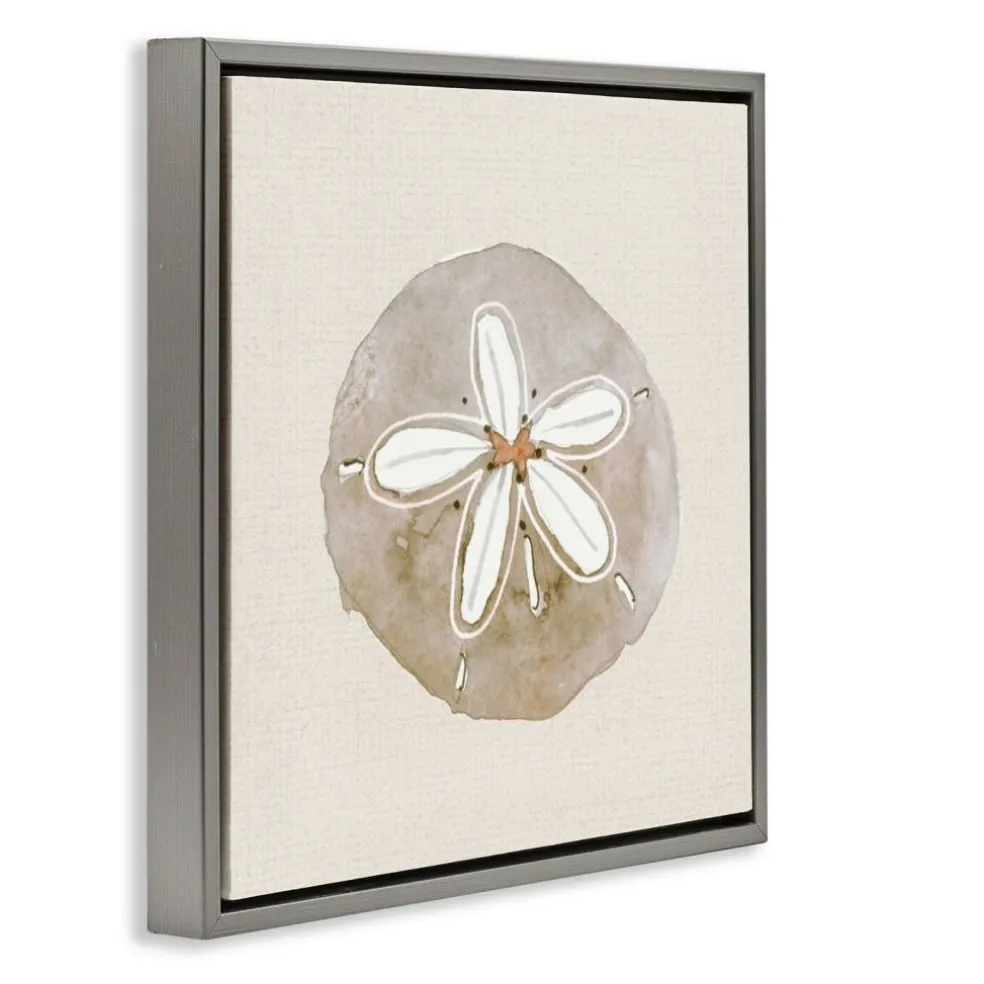 Stupell Industries Serene Beige Sand Dollar Floating Frame, design by Lanie Loreth