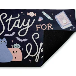 Stupell Industries Stay for Spell Pastel Halloween Welcome Printed Outdoor Door Mat, design by Laura Marshall, 18"x30"