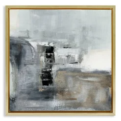 Stupell Industries Still Waters Monochrome Abstraction Floating Frame, design by Susan Jill