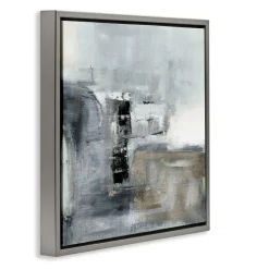 Stupell Industries Still Waters Monochrome Abstraction Floating Frame, design by Susan Jill