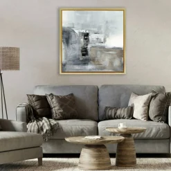 Stupell Industries Still Waters Monochrome Abstraction Floating Frame, design by Susan Jill