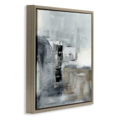 Stupell Industries Still Waters Monochrome Abstraction Floating Frame, design by Susan Jill
