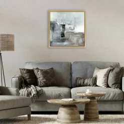 Stupell Industries Still Waters Monochrome Abstraction Floating Frame, design by Susan Jill