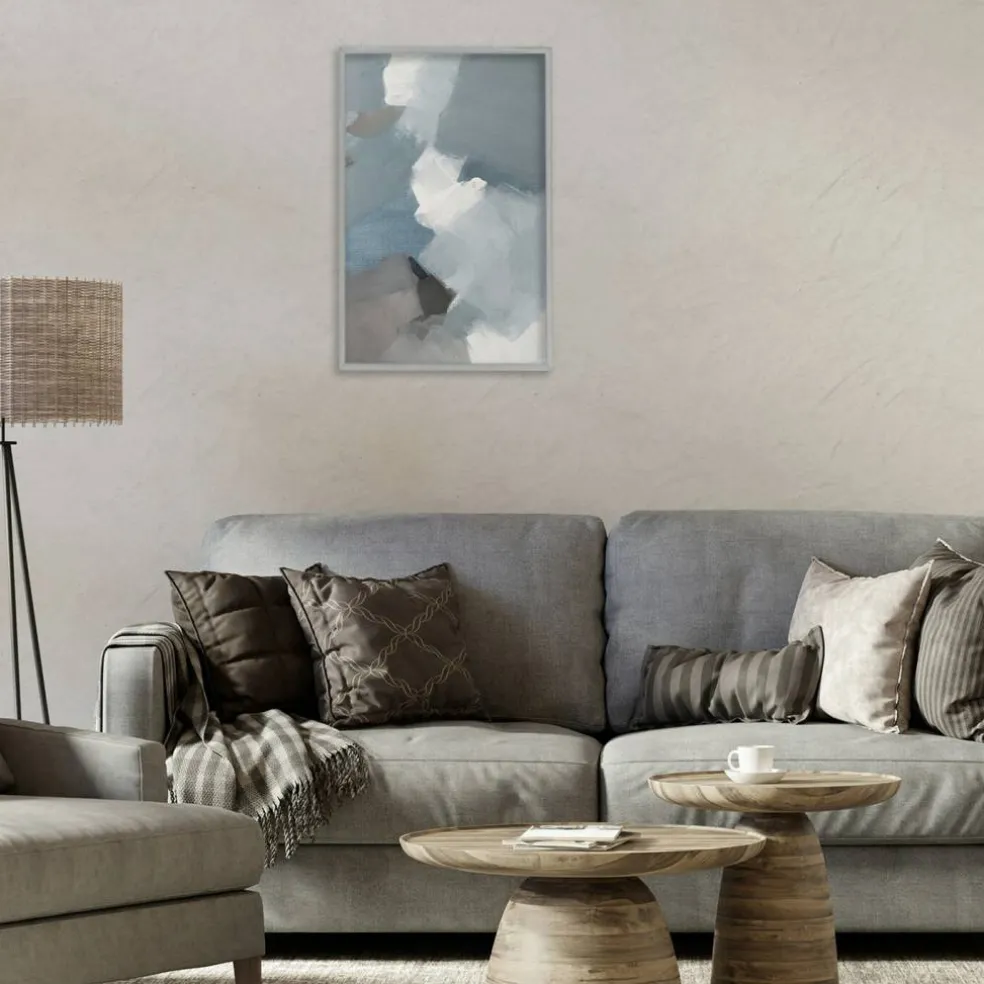 Stupell Industries Stormy Grey Abstract Framed Giclee, design by Lanie Loreth