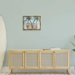 Stupell Industries Summer Waves Tropical Van Surfboards Floater Framed Art