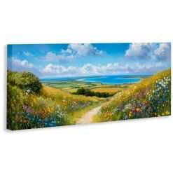 Stupell Industries Valley Path Coastal Landscape Canvas, design by Petal Prints Design