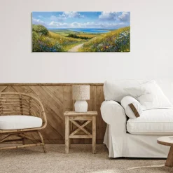 Stupell Industries Valley Path Coastal Landscape Canvas, design by Petal Prints Design