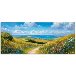 Stupell Industries Valley Path Coastal Landscape Canvas, design by Petal Prints Design