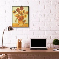 Stupell Industries Van Gogh Sunflowers Black Framed Wall Art