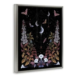 Stupell Industries Witch Garden with Spider Webs Floating Frame, design by Episodic Drawings