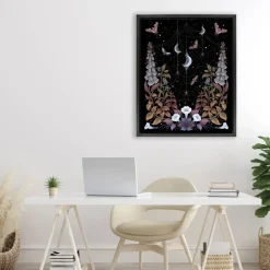 Stupell Industries Witch Garden with Spider Webs Floating Frame, design by Episodic Drawings