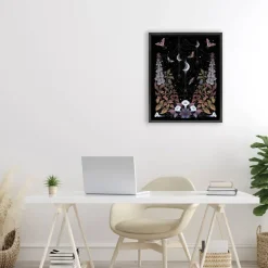 Stupell Industries Witch Garden with Spider Webs Floating Frame, design by Episodic Drawings