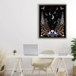 Stupell Industries Witch Garden with Spider Webs Floating Frame, design by Episodic Drawings