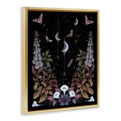 Stupell Industries Witch Garden with Spider Webs Floating Frame, design by Episodic Drawings