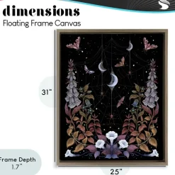 Stupell Industries Witch Garden with Spider Webs Floating Frame, design by Episodic Drawings