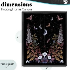 Stupell Industries Witch Garden with Spider Webs Floating Frame, design by Episodic Drawings